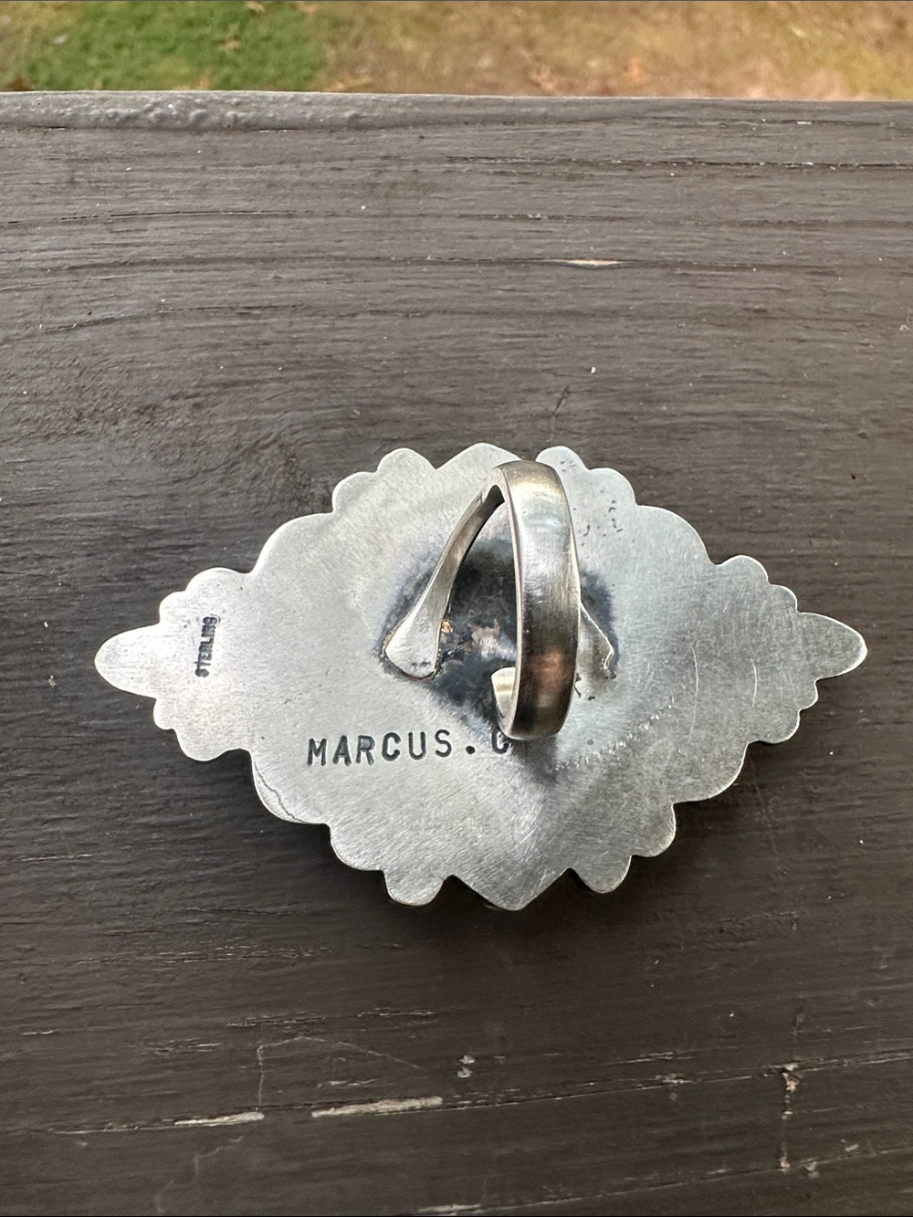 Navajo Marcus Chavez Royston Turquoise Sterling Silver Ring - Picture 5 of 6